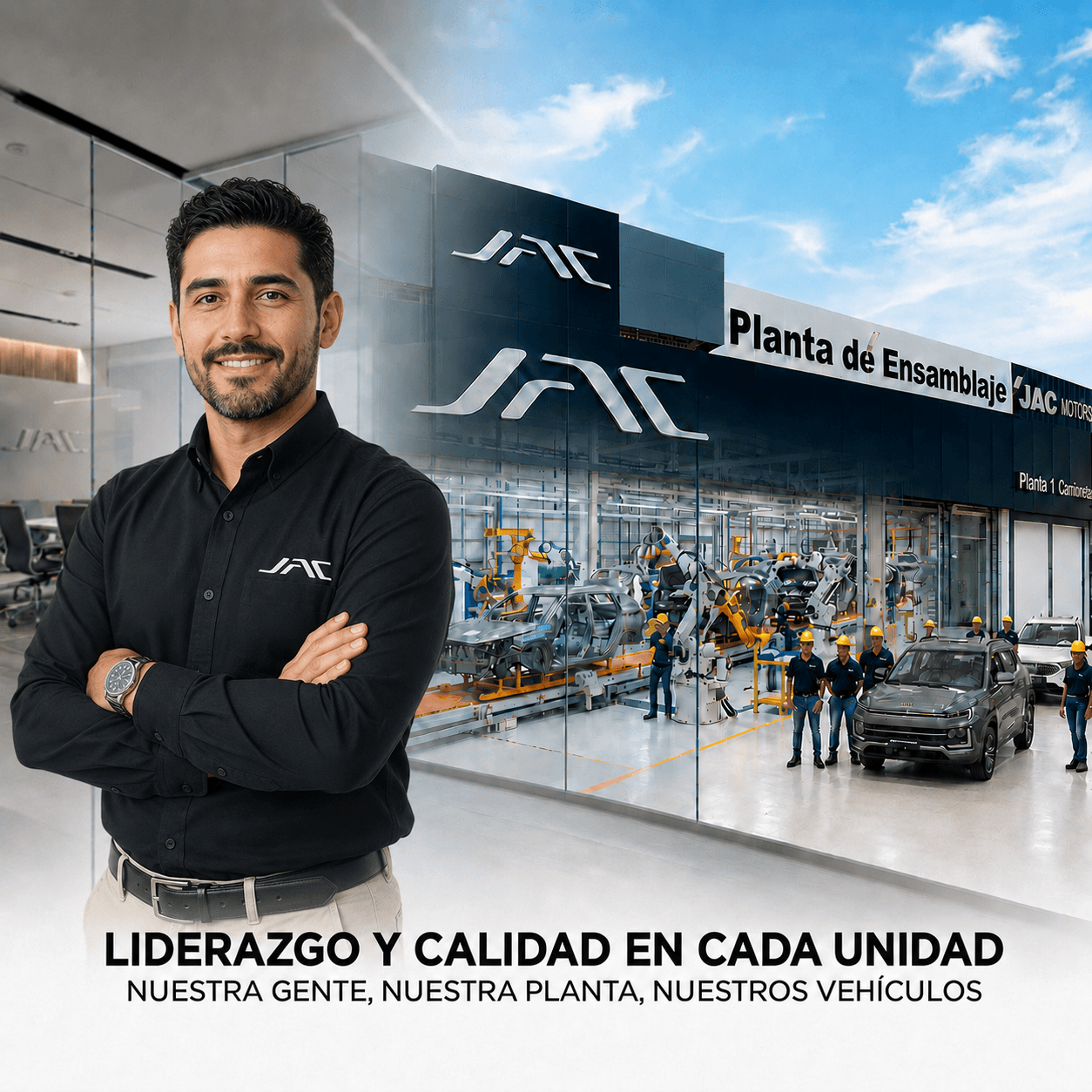 Equipo de Flota Corporativa y planta de ensamblaje JAC